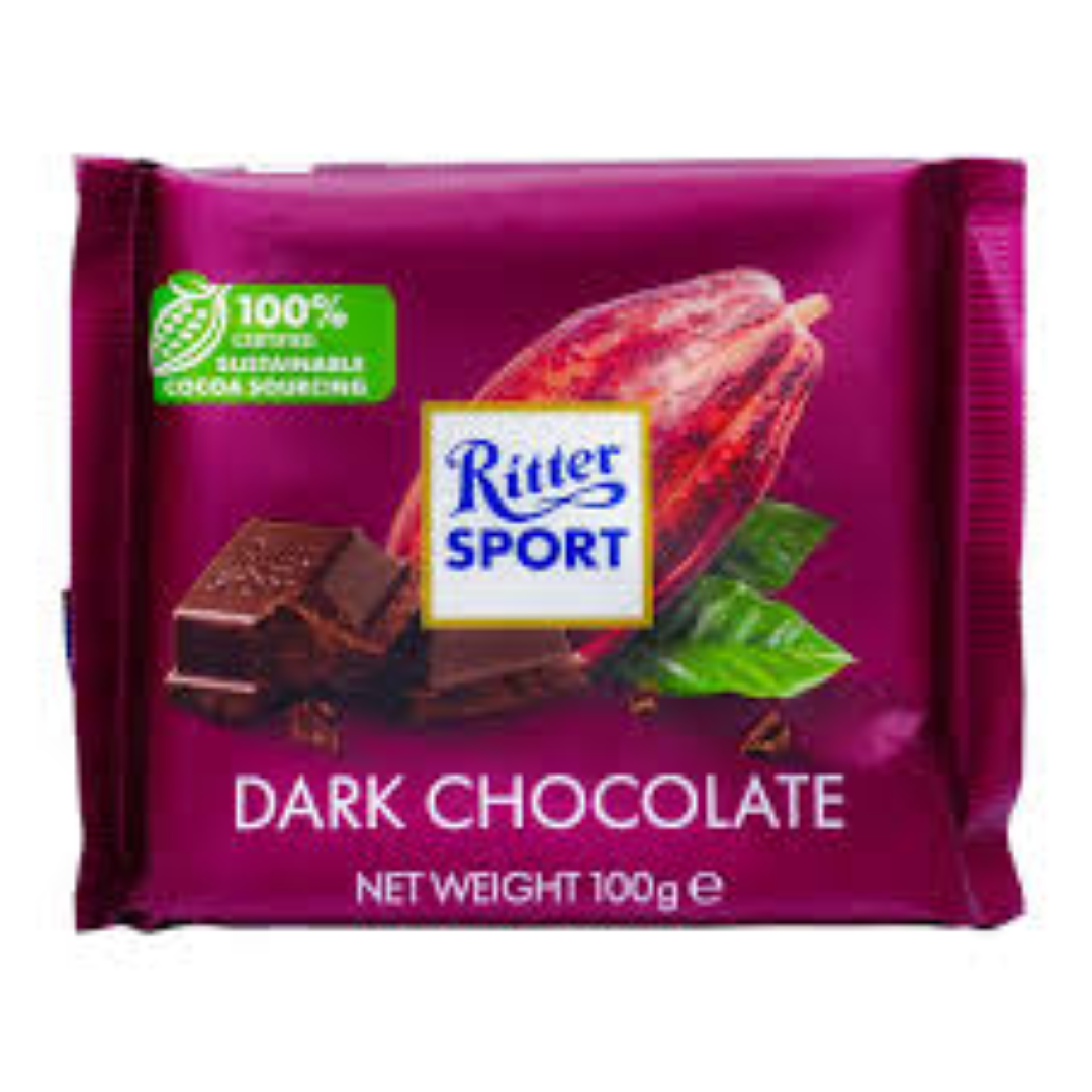 RITTER SPORT DARK MILK CHOCOLATE 55% SM 100G